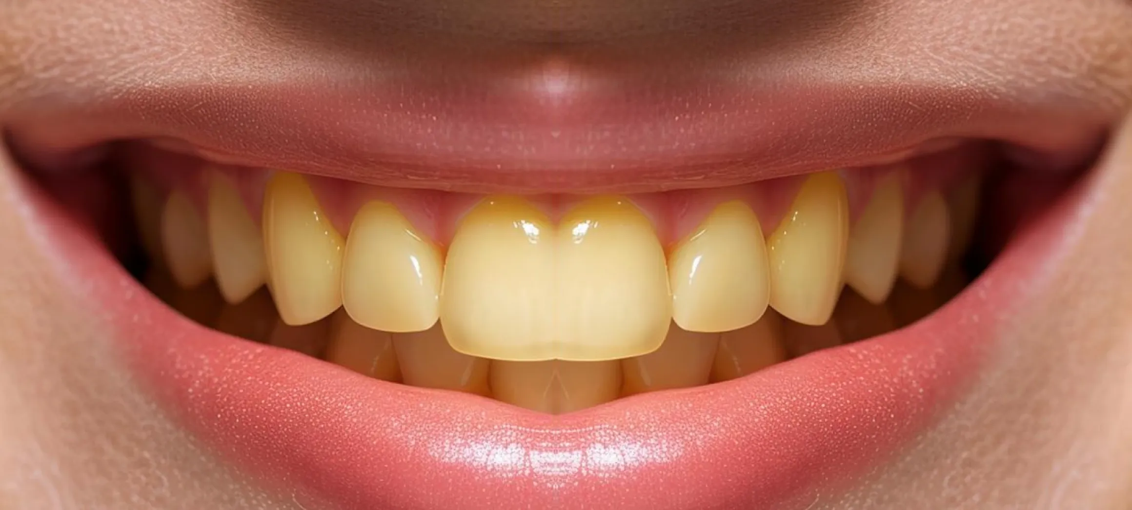 Teeth before whitening treatment